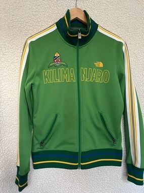 The North Face Green Kilimanjaro Track Jacket with Yellow Accents